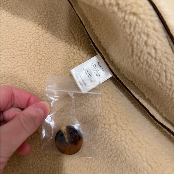 NEW Revolve LPA Bona Sherpa Leather Jacket & Vest in Burnished Brown XXS - Picture 8 of 10